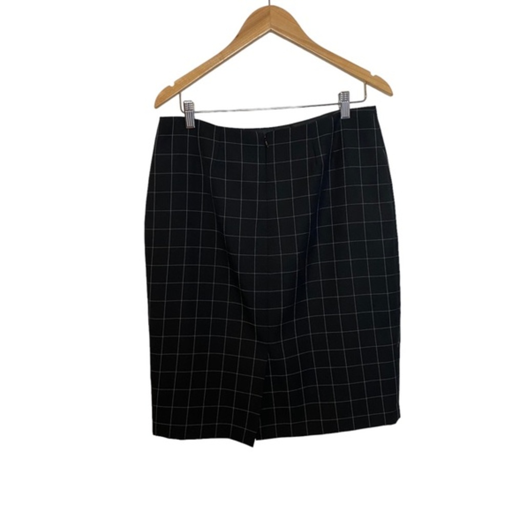 Evan Picone Black Label Checkered Check Skirt Size 10